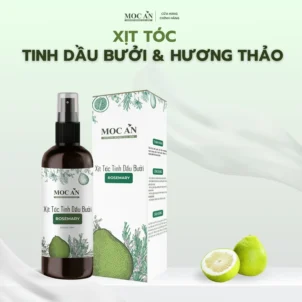 Toner Xịt Tóc Tinh Dầu Vỏ Bưởi Da Xanh 100ml Mộc Ân Haircare dành cho tóc gãy rụng/tóc hư tổn, dưỡng ẩm bóng mượt